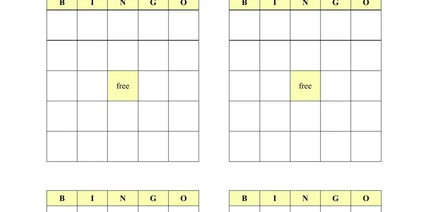 example of blanks in blank bingo cards printable