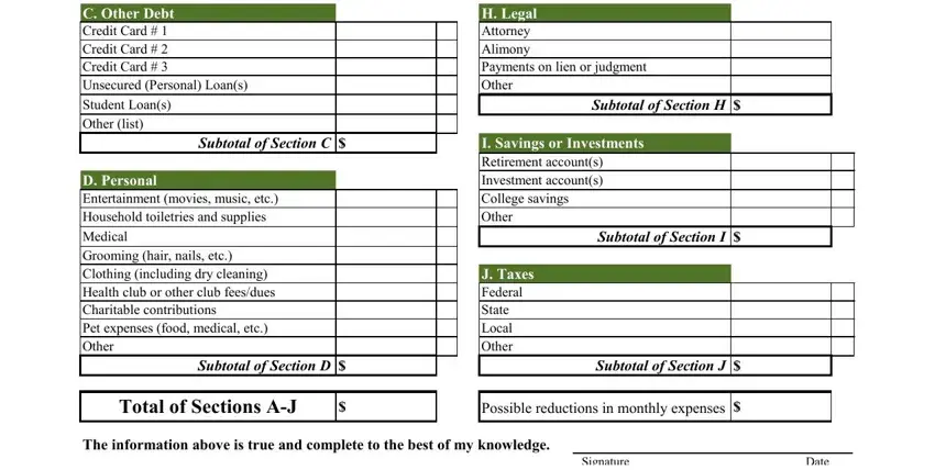 Finishing budget sheet pdf part 2