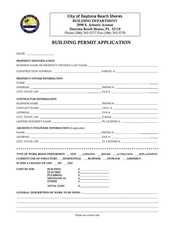 Blank Building Permit Preview