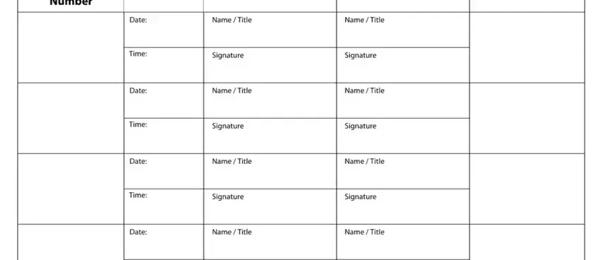 chain of custody document  fields to complete