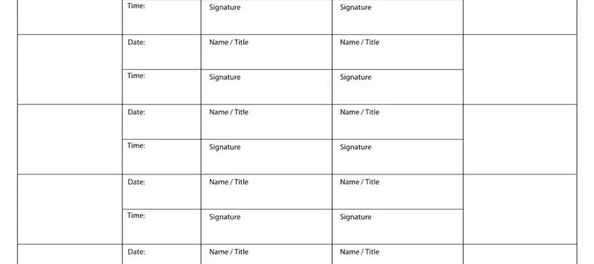 step 4 to entering details in chain of custody document