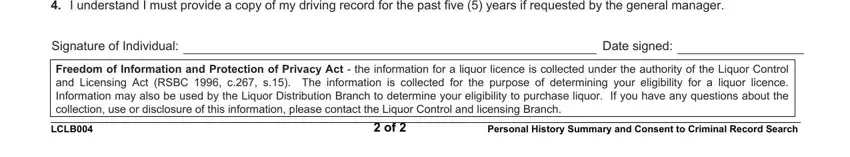 Filling in criminal report template stage 5