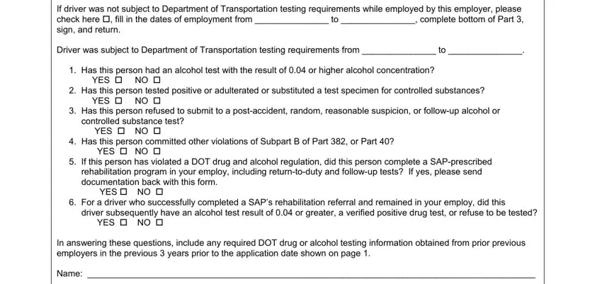 part 4 to entering details in safety performance history request template fillable