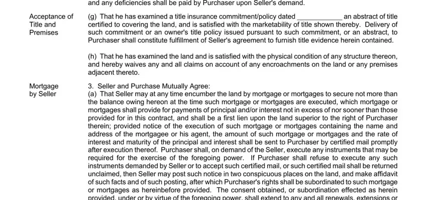 Completing how to write a land contract in michigan step 4