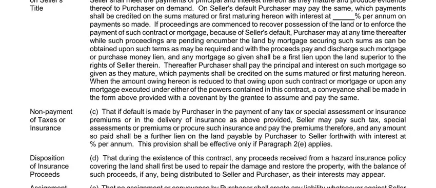 Filling out how to write a land contract in michigan part 5