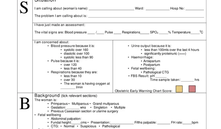 Blank Sbar Template ≡ Fill Out Printable Pdf Forms Online 3645