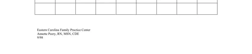 step 3 to filling out glucose monitoring log sheet