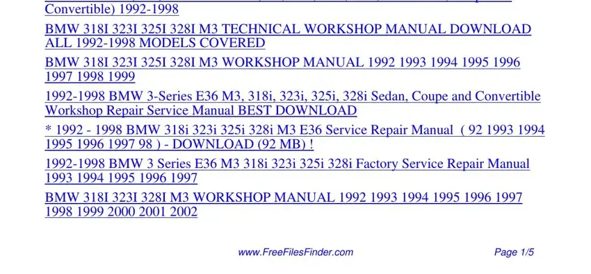 bmw e46 318i service manual BMW series E M i i BMW I I I I M, wwwFreeFilesFindercom, and Page blanks to insert