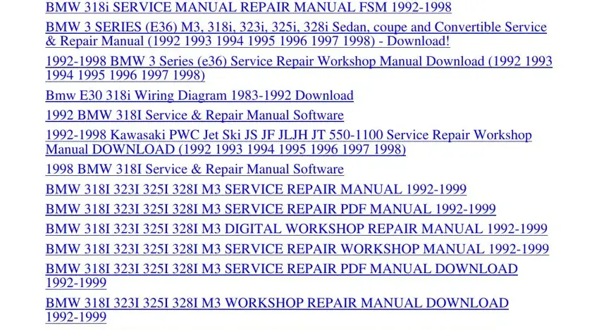 Completing bmw e46 318i service manual stage 3