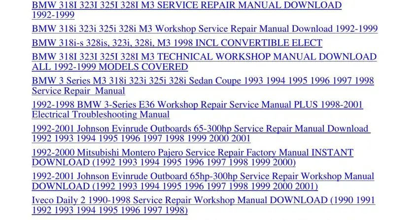 Finishing bmw e46 318i service manual step 4