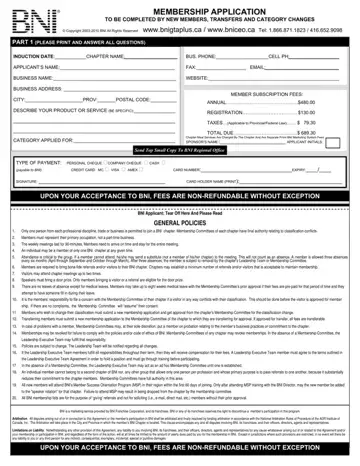Bni Application Form Preview