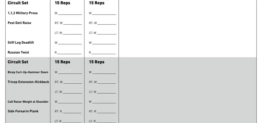 step 2 to filling out beast body workout sheets