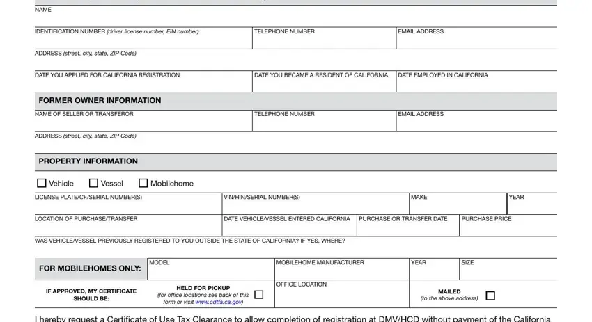 Completing boe 106 form rev 15 8 10 step 2