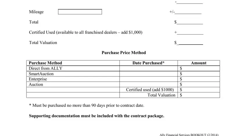 Entering details in nada bookout value step 2