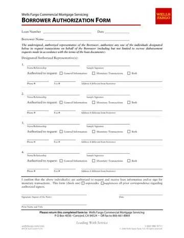 Borrower Authorization Form Preview
