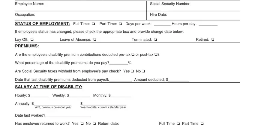 boston mutual life claim form empty fields to fill out