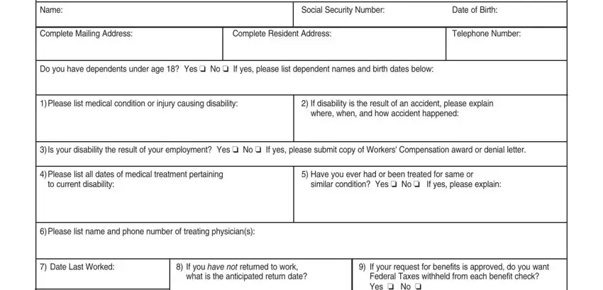 stage 4 to completing boston mutual life claim form