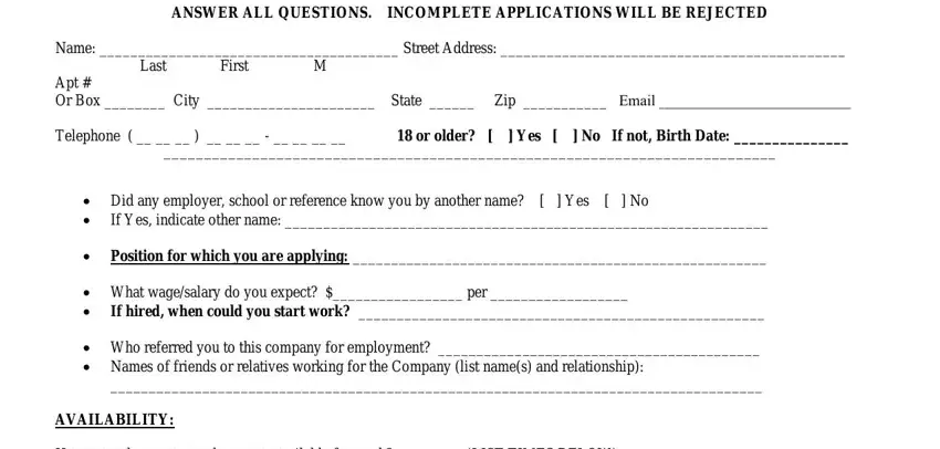 stage 1 to filling out bounceu application form online