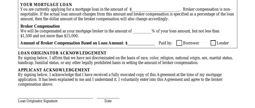 step 2 to completing insurance broker fee disclosure form
