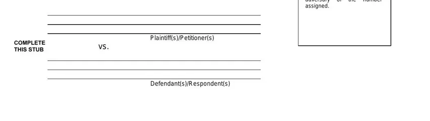 Entering details in bronx county index number application form stage 3