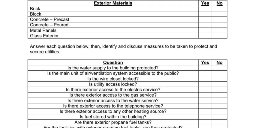 Filling out how to create a security plan part 3