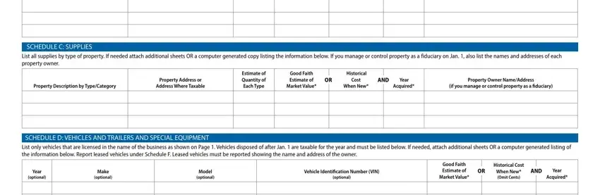 Completing business personal property rendition part 5