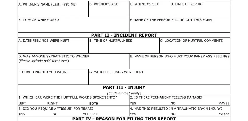 hurt feelings report word doc