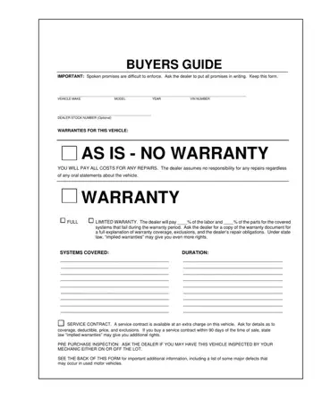 Buyer's Guide Form Preview