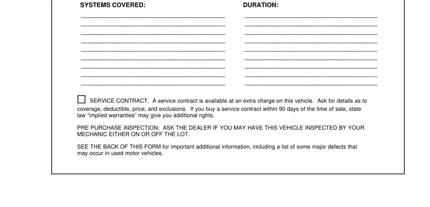 Completing Buyer's Guide Form part 2