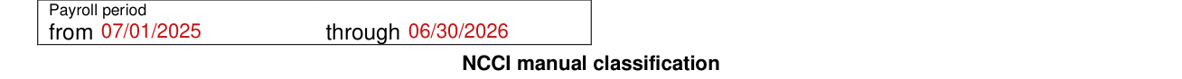 Form BWC-7578 example filled out, payroll period
