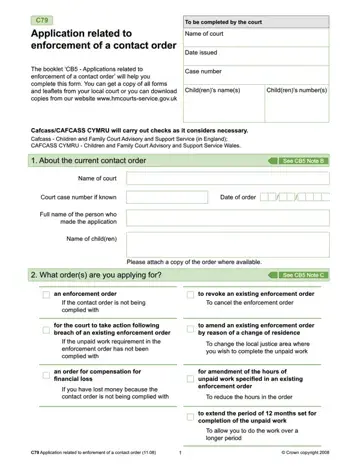 C79 Application Form Preview