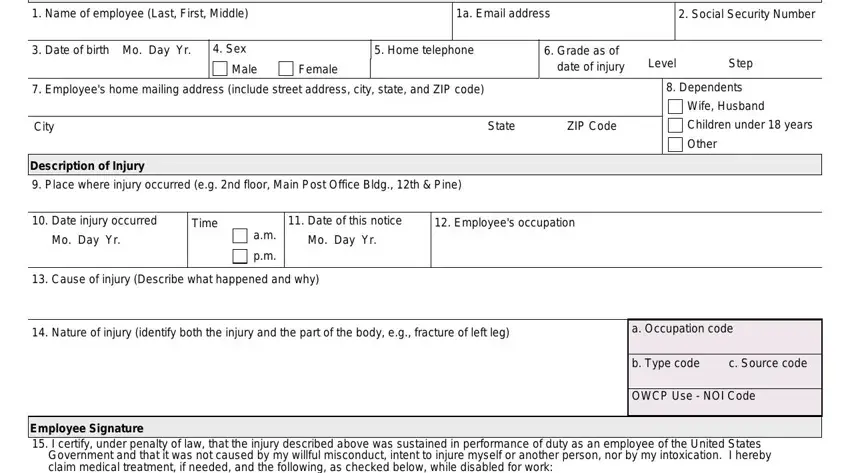 completing form ca 1 stage 1