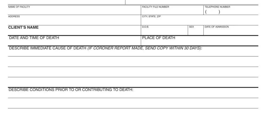 part 1 to writing ca form death blank