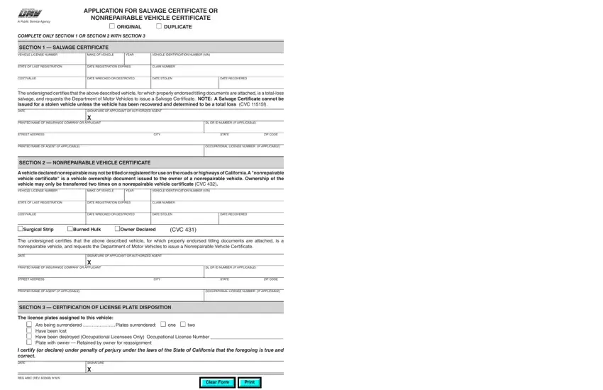 Ca Dmv Form 488C first page preview