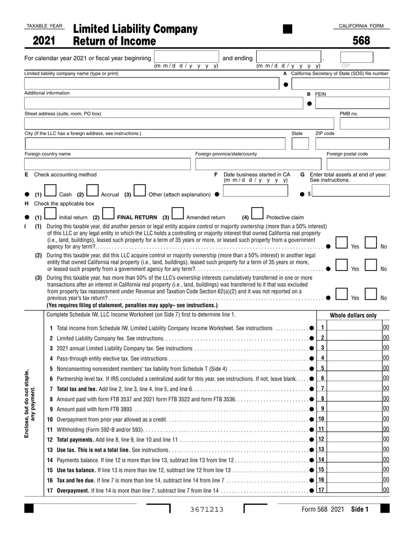 Ca Form 568 first page preview