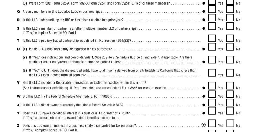 Completing form 568 california franchise tax board stage 5