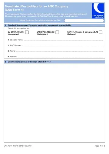 Caa Form 4 Preview