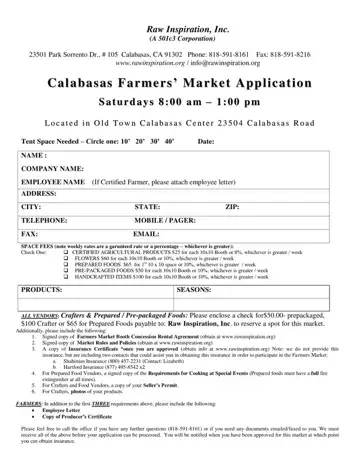 Calabasas Farmers Market Vendor Form Preview