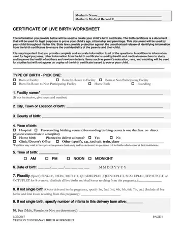 California Birth Certificate Editable Free Form Preview