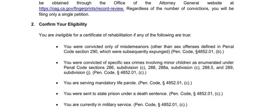 stage 1 to filling out certificate of rehabilitation sacramento county