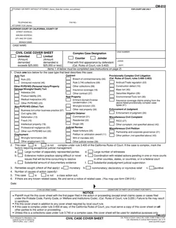 California Civil Form Preview