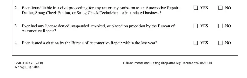 part 2 to completing California Dca Form Gsr 1