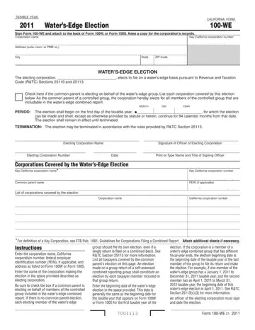 California Form 100 We Preview