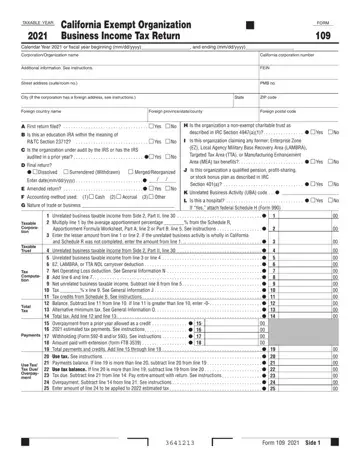 California Form 109 Preview