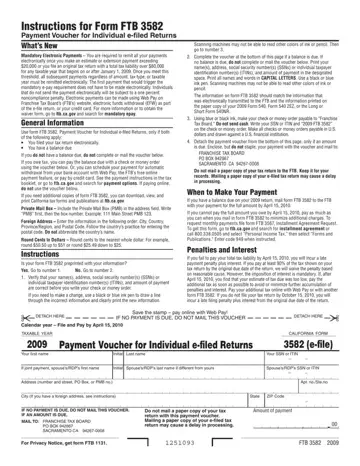 California Form 3582 Preview