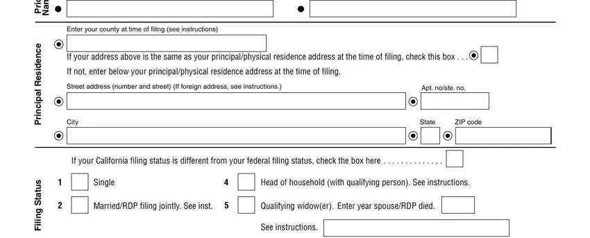 step 2 to finishing california state return tax form
