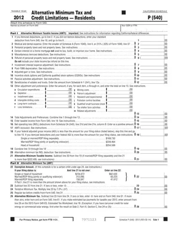 California Form 540 Schedule P Preview