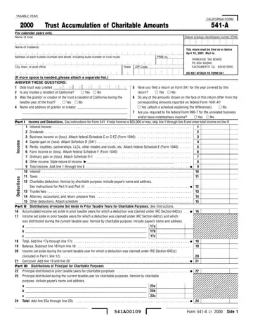 California Form 541 A Preview