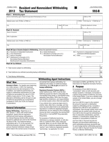 California Form 592 B Preview