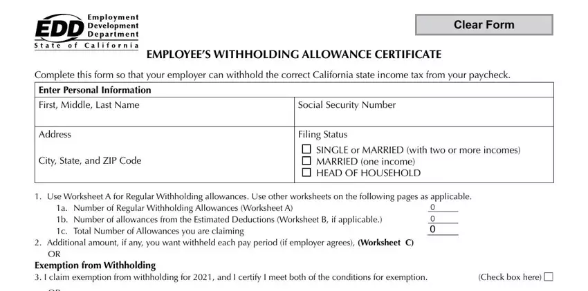 filling out underpayment step 1